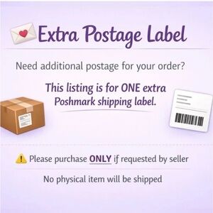 Extra Postage Label for Poshmark Order